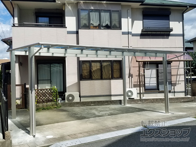 三重県津市ののカーポート エフルージュ ツイン 積雪〜20cm対応 施工例