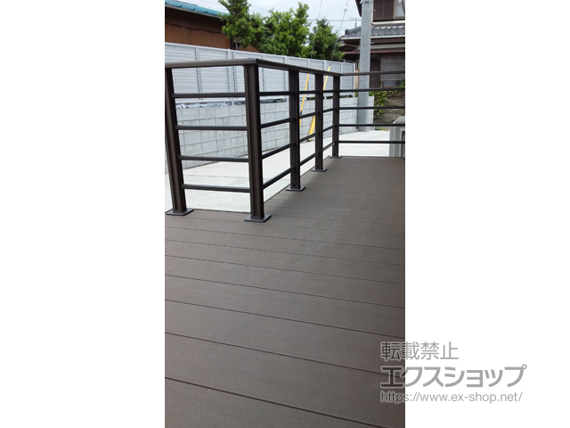 千葉県いすみ市のLIXIL リクシル（トステム）のウッドデッキ レストステージ 幕板納まり *L字納まり 施工例