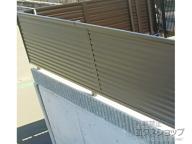 静岡県静岡市ののフェンス・柵 ミエーネフェンス 目隠しルーバータイプ 自由柱施工 施工例