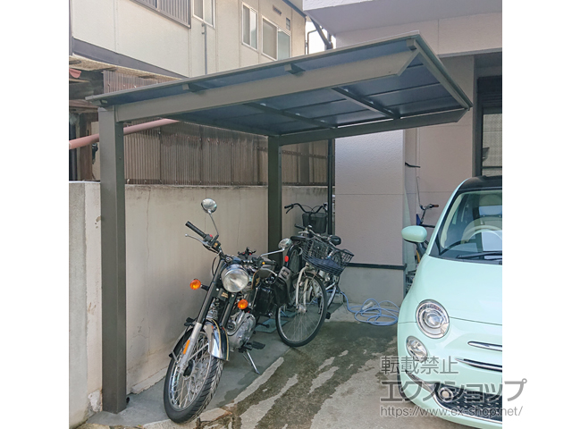 埼玉県さいたま市ののサイクルポート・駐輪場 ネスカFミニ (フラットスタイル) 積雪〜20cm対応 施工例