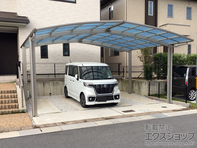 奈良県奈良市ののカーポート レイナポートグラン M合掌　積雪〜20cm対応 施工例
