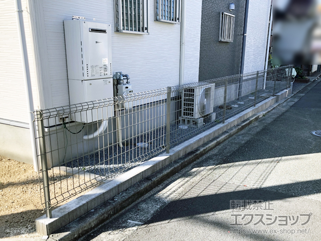 兵庫県高砂市ののフェンス・柵 ハイグリッドフェンスUF8型 フリーポールタイプ 施工例