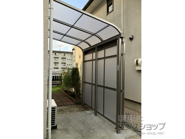 島根県松江市ののストックヤード スピーネストックヤードR型 積雪50cm対応 パネルタイプ スクリーン仕様 施工例