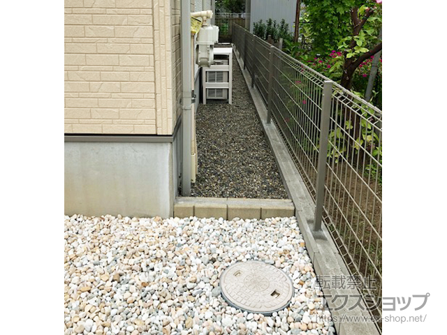 千葉県君津市ののフェンス・柵 ハイグリッドフェンスUF8型 フリーポールタイプ 施工例