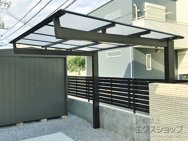 東京都練馬区ののサイクルポート・駐輪場 ニューマイリッシュミニ 通常勾配 前上がり 積雪〜20cm対応 施工例