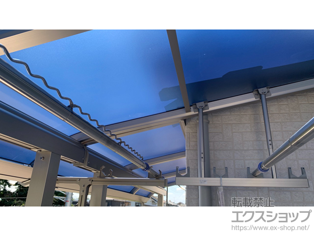 埼玉県さいたま市ののバルコニー・ベランダ屋根 ソラリア R型 屋根タイプ 単体 積雪〜20cm対応 施工例