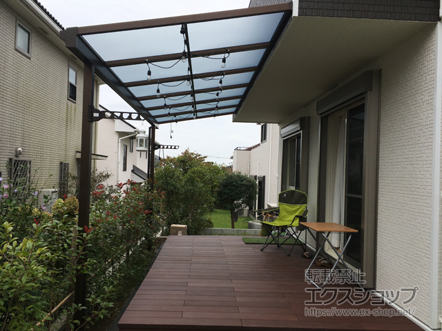 神奈川県横浜市ののテラス屋根 ソラリア F型 テラスタイプ 単体 積雪〜20cm対応 施工例