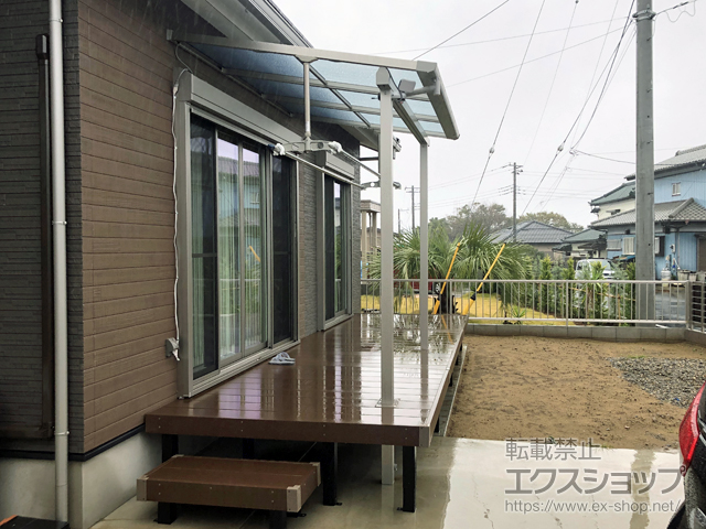 茨城県鹿嶋市ののテラス屋根 ソラリア F型 テラスタイプ 単体 積雪〜20cm対応 施工例