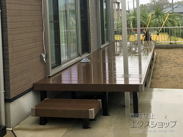 茨城県鹿嶋市ののウッドデッキ リウッドデッキ 200 施工例