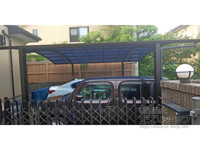 福岡県福岡市ののカーポート プレシオスポート ワイド 積雪〜20cm対応 施工例