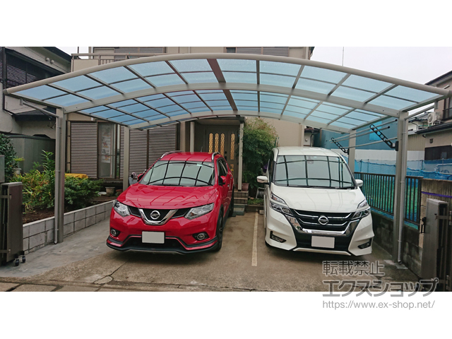 神奈川県海老名市ののカーポート、カーゲート レイナツインポートグラン　積雪〜20cm対応 施工例