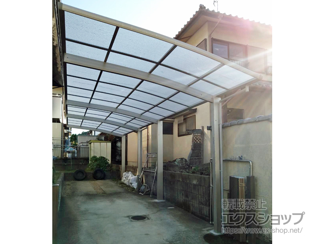 京都府木津川市ののカーポート プレシオスポート 縦連棟 積雪〜20cm対応 施工例