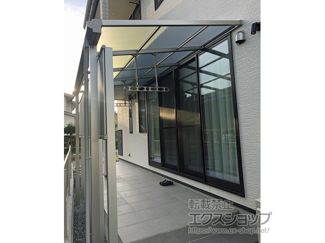 大分県宇佐市ののテラス屋根 ソラリア F型 テラスタイプ 単体 積雪〜20cm対応 施工例