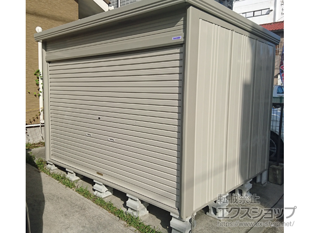 愛知県豊橋市のの物置・屋外倉庫 Mr.ストックマンダンディ (シャッター扉) 一般型 結露減少型 2900×2290×2110（NDE-Z2922） NDE-Z2922-W 施工例