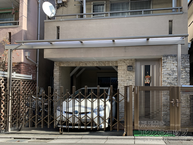 東京都練馬区ののテラス屋根 スピーネ F型 テラスタイプ 単体 積雪〜20cm対応 施工例