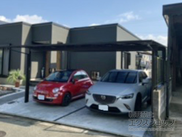 大分県日田市ののカーポート エフルージュ ツイン 積雪〜20cm対応 施工例