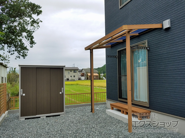 福島県白河市ののテラス屋根 シュエット テラスタイプ 単体 積雪〜20cm対応 施工例