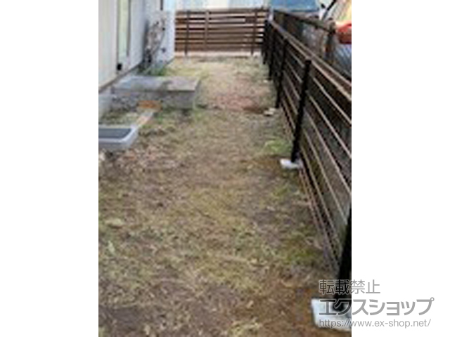 宮城県仙台市ののフェンス・柵 イーネットフェンス1F型 自由柱施工 施工例