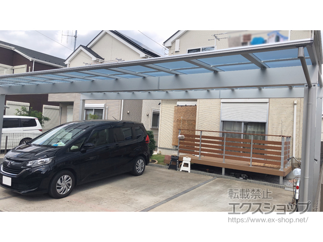 千葉県八千代市ののカーポート エフルージュ トリプル 積雪〜20cm対応 施工例