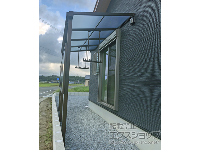 宮崎県児湯郡木城町ののテラス屋根 ソラリア F型 テラスタイプ 単体 積雪〜20cm対応 施工例