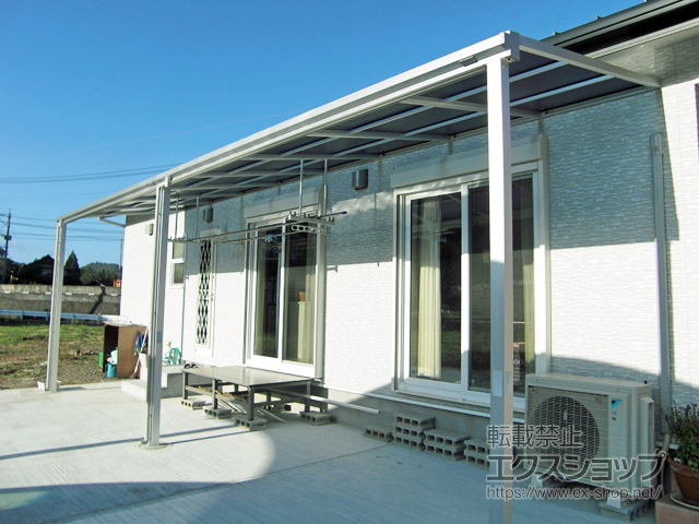 熊本県阿蘇郡小国町ののテラス屋根 ソラリア F型 テラスタイプ 連棟 積雪〜20cm対応 施工例