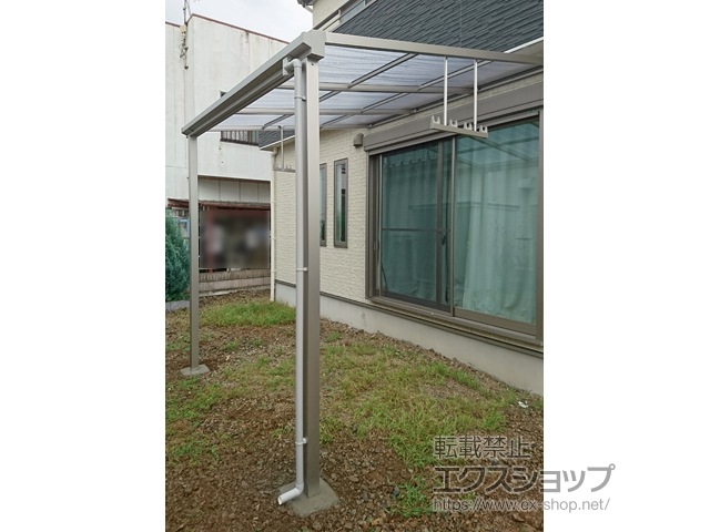 栃木県栃木市ののテラス屋根 ソラリア F型 テラスタイプ 単体 積雪〜20cm対応 施工例