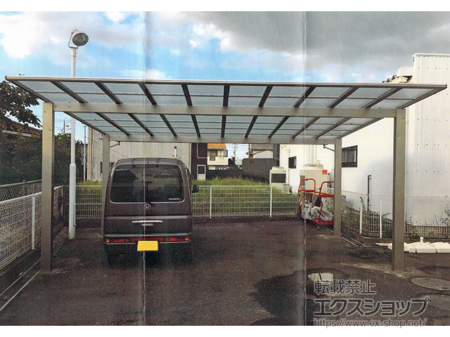 三重県四日市市ののカーポート エフルージュ ツイン 積雪〜20cm対応 施工例