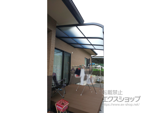 熊本県上益城郡益城町ののテラス屋根 ソラリア R型 テラスタイプ 単体 積雪〜20cm対応 施工例