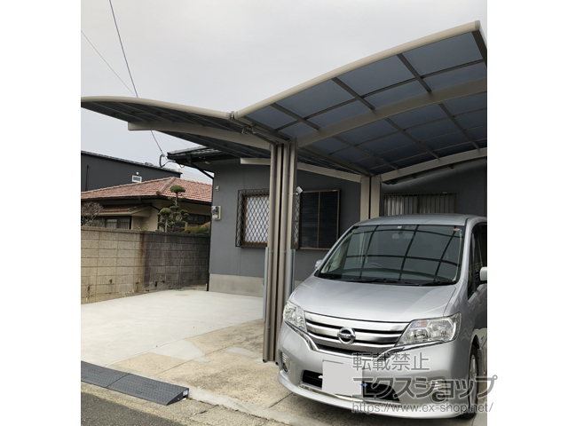 福岡県那珂川市ののカーポート ネスカR (ラウンドスタイル) Y合掌 積雪〜20cm対応 施工例