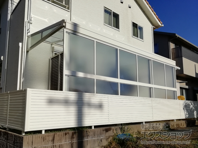 静岡県掛川市ののテラス屋根 ソラリア F型 テラスタイプ 単体 積雪〜20cm対応 施工例