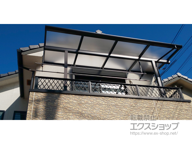兵庫県神戸市ののバルコニー・ベランダ屋根 ソラリア F型 屋根タイプ 単体 積雪〜20cm対応 施工例
