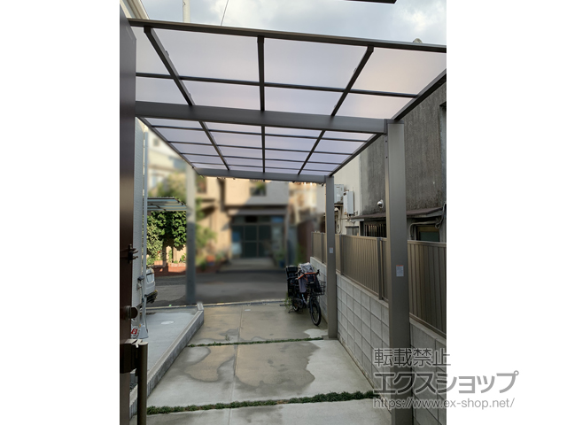 大阪府大阪市ののカーポート ネスカF (フラットスタイル) 積雪〜20cm対応 施工例