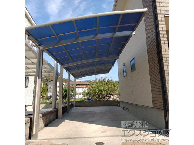 広島県福山市ののカーポート レイナポートグラン 縦連棟　積雪〜20cm対応 施工例