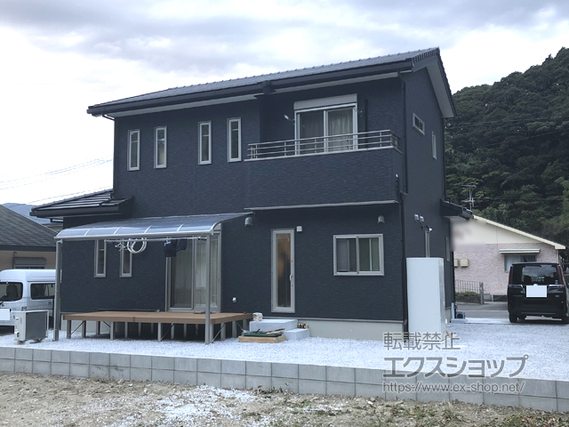 宮崎県延岡市ののテラス屋根 ソラリア R型 テラスタイプ 単体 積雪〜20cm対応 施工例