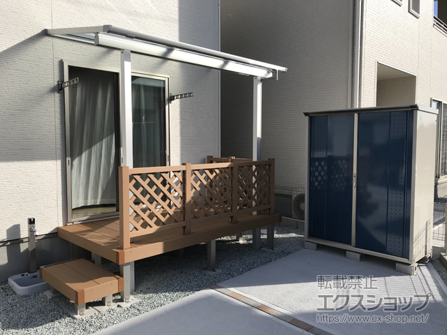 宮城県仙台市ののテラス屋根 ソラリア F型 テラスタイプ 単体 積雪〜20cm対応 施工例