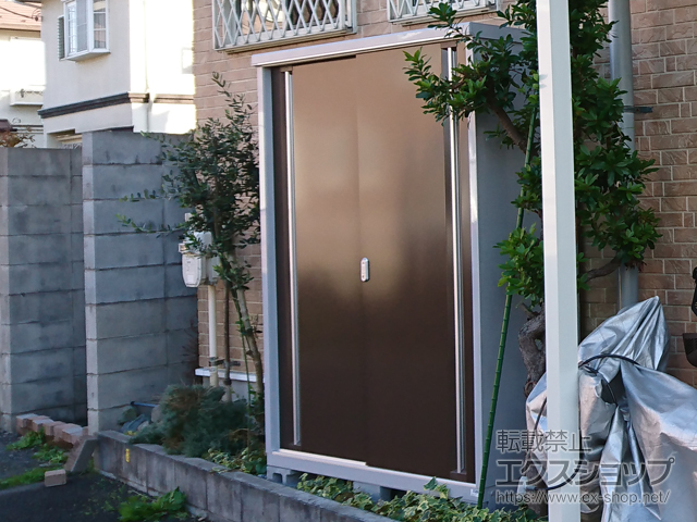 埼玉県さいたま市ののテラス屋根、物置・屋外倉庫、バルコニー・ベランダ屋根 シンプリー 一般型 1520×515×1903 MJX-155E-P-TB 施工例