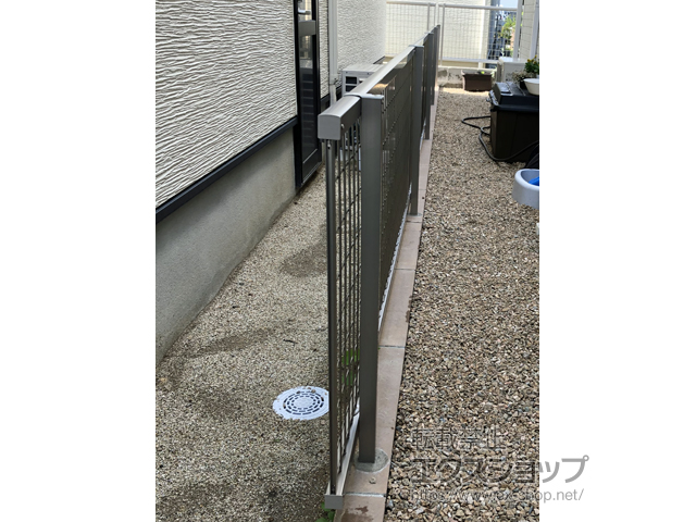 福岡県春日市ののフェンス・柵 アルメッシュフェンス1型 フリーポールタイプ 施工例