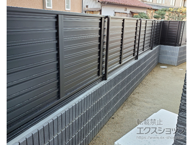 愛知県西春日井郡豊山町ののフェンス・柵 モクアルフェンス 目隠しタイプ 自由柱施工 施工例