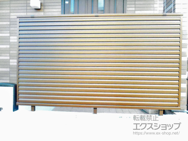 愛知県名古屋市ののフェンス・柵 シンプレオフェンス13型 ルーバー 自由柱施工 施工例