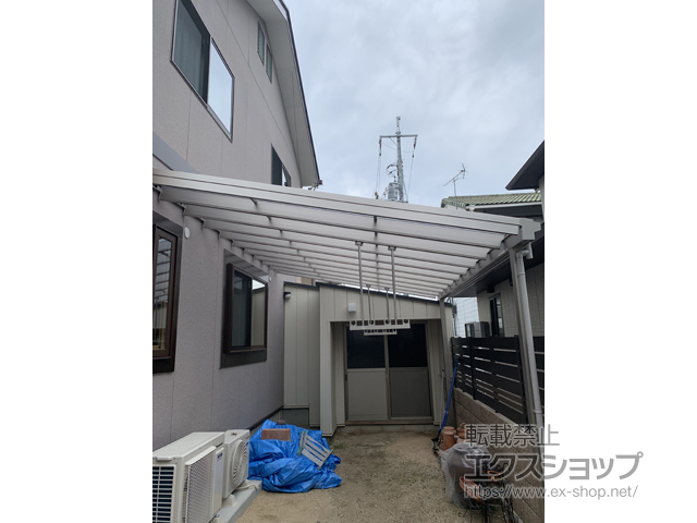 岡山県倉敷市ののテラス屋根 ソラリア F型 ビッグサイズ 単体 積雪〜20cm対応 施工例