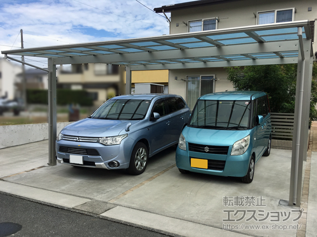 静岡県沼津市ののカーポート エフルージュ ツイン 積雪〜20cm対応 施工例