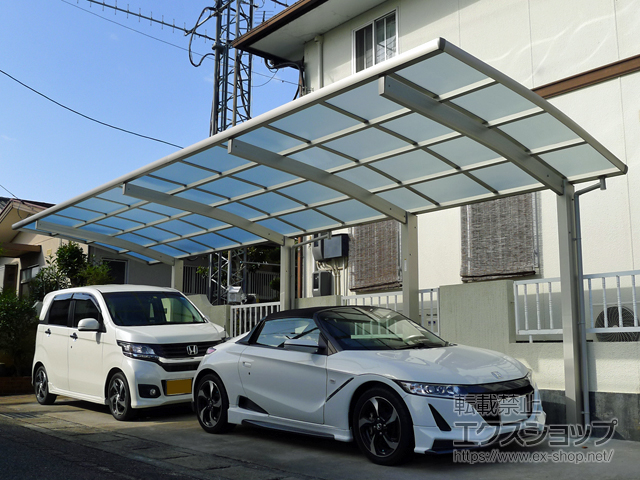 岡山県瀬戸内市ののカーポート レイナポートグラン 縦連棟　積雪〜20cm対応 施工例