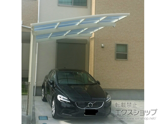 神奈川県小田原市ののカーポート ネスカR (ラウンドスタイル) 積雪〜20cm対応 施工例