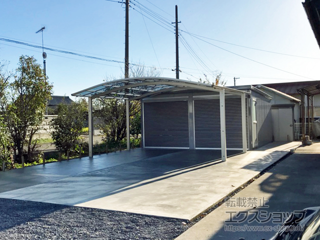 埼玉県行田市ののカーポート プレシオスポート ワイド 積雪〜20cm対応 施工例