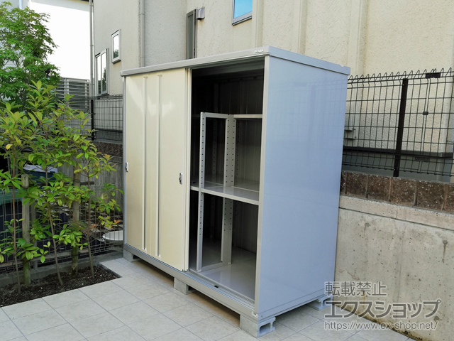 大阪府箕面市のの物置・屋外倉庫 シンプリー 一般型 2160×905×1903（MJX-219E-P） MJX-219E-P-FW 施工例