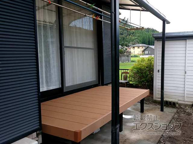 鹿児島県霧島市ののウッドデッキ マージウッドデッキ 施工例