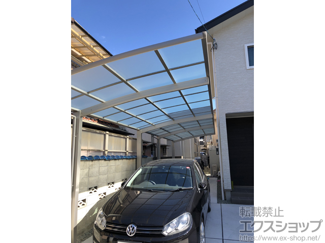 大阪府池田市ののカーポート レイナポートグラン 縦連棟　積雪〜20cm対応 施工例