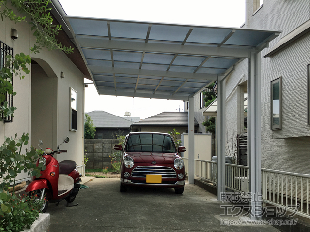 熊本県熊本県熊本市ののカーポート ネスカF (フラットスタイル) 延長 積雪〜20cm対応 施工例
