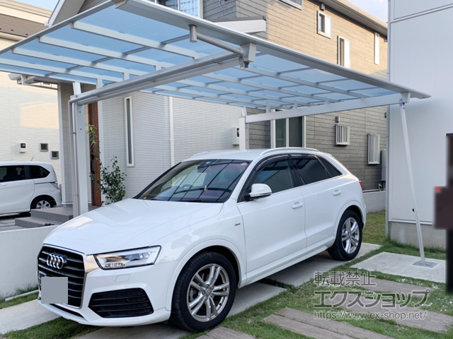 埼玉県鶴ヶ島市ののカーポート ニューマイリッシュ 逆勾配 前下がり 積雪〜20cm対応 施工例