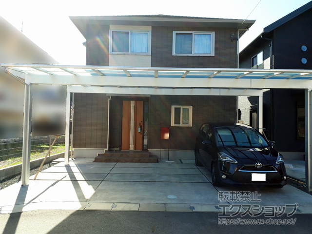 静岡県静岡市ののカーポート エフルージュ トリプル 積雪〜20cm対応 施工例